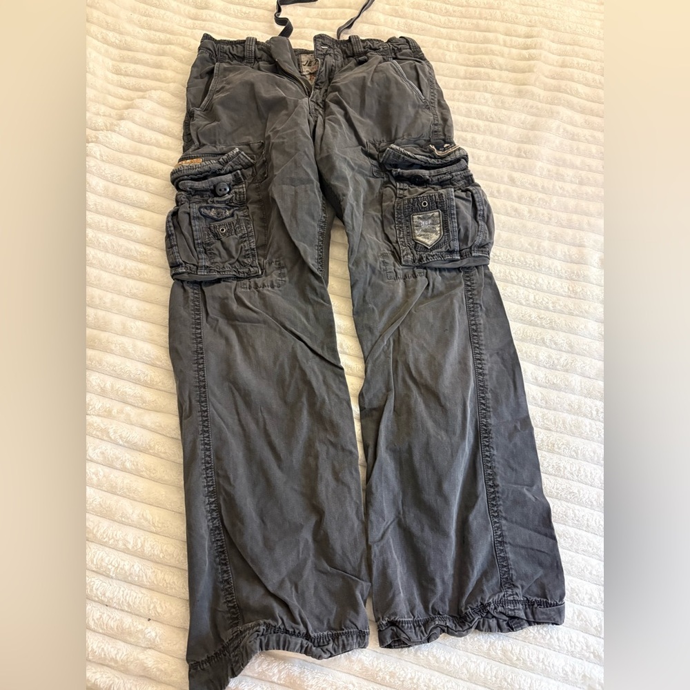 Jet Lag Men's Dark Gray‎ Cargo Pants 30x34 ,100% cotton